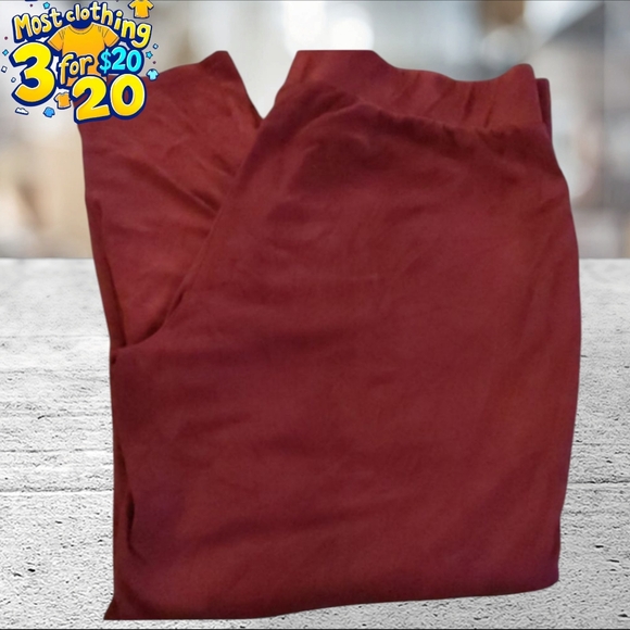 Seven7 faux suede burgundy color pull on legging size XXL - Picture 1 of 8